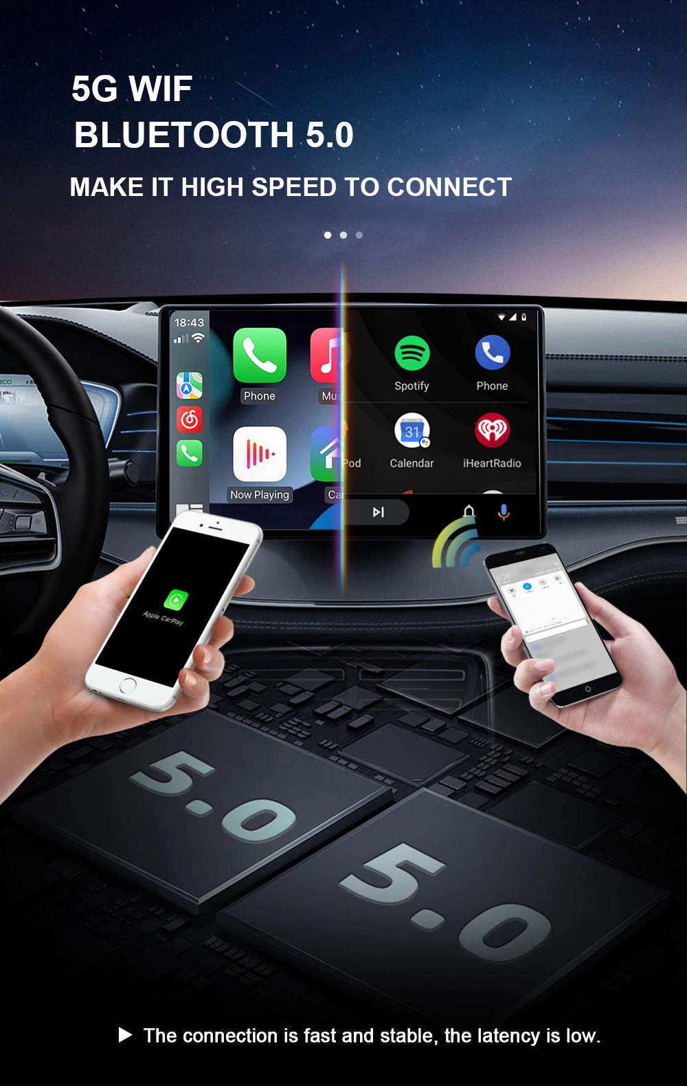 Acodo 3In1 CarPlay AI Box - 32GB 5V Strom Kompakt USB