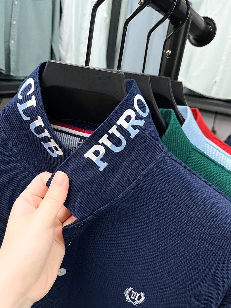 Tricou cu mânecă lungă și brodat Eleganza Polo - Mărimea M, amestec de bumbac