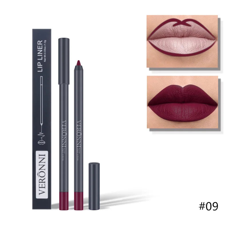 Lippenstift 2025: BIRAN 13 Color Matte Brown Lip Liner Waterproof Long Lasting - Moisturizing elegant Lip Pencil Women Natural Lipstick Makeup Lip Cosmetics Collection