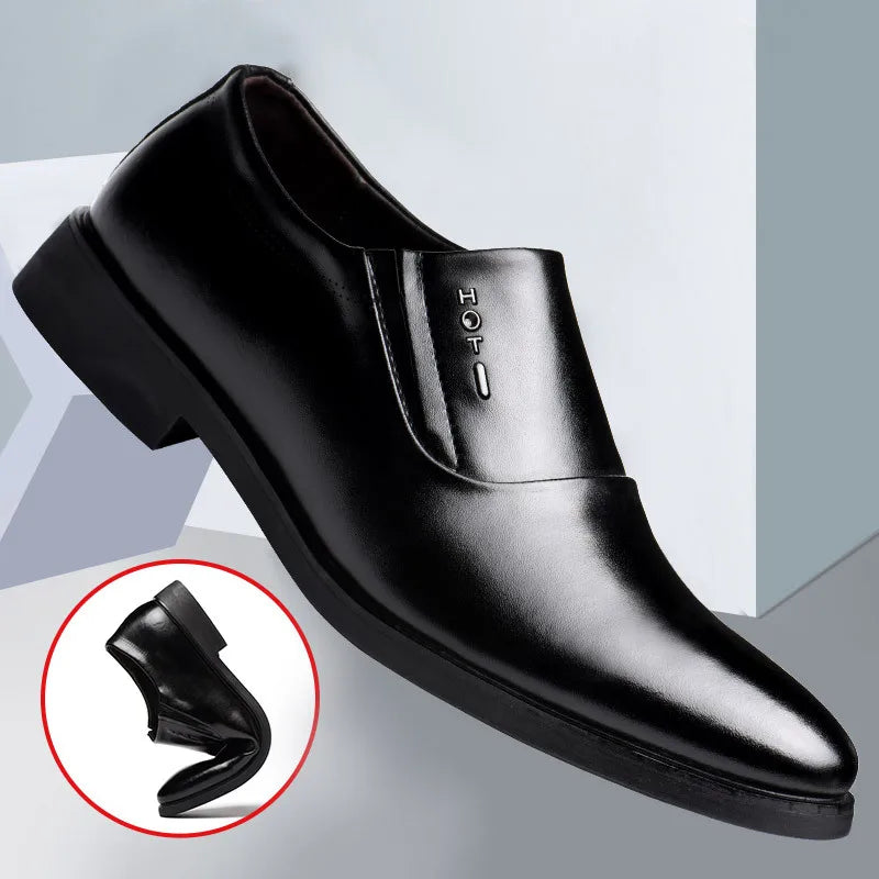 Elegant Men's Dress Shoes 2023 Summer Social Shoes Men's Fashion Elegant Formal Wedding Shoes Men's Set Office Oxford Shoe Men
