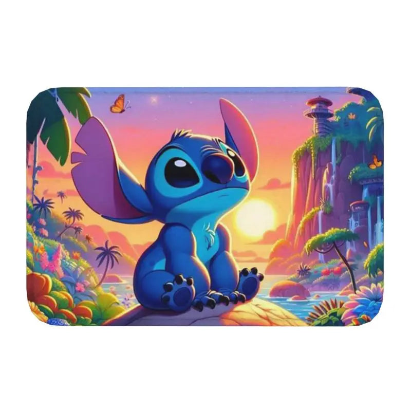 Custom Cartoon Stitch Floor Door Kitchen Bathroom Mat Anti-Slip Outdoor Doormat Bedroom Balcony Entrance Rug Carpet Footpad