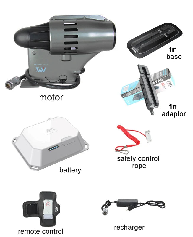 SUP Motor 2025 - AQUA MARINA BLUEDRIVE POWER FIN 12V Electric für Stand Up Paddle