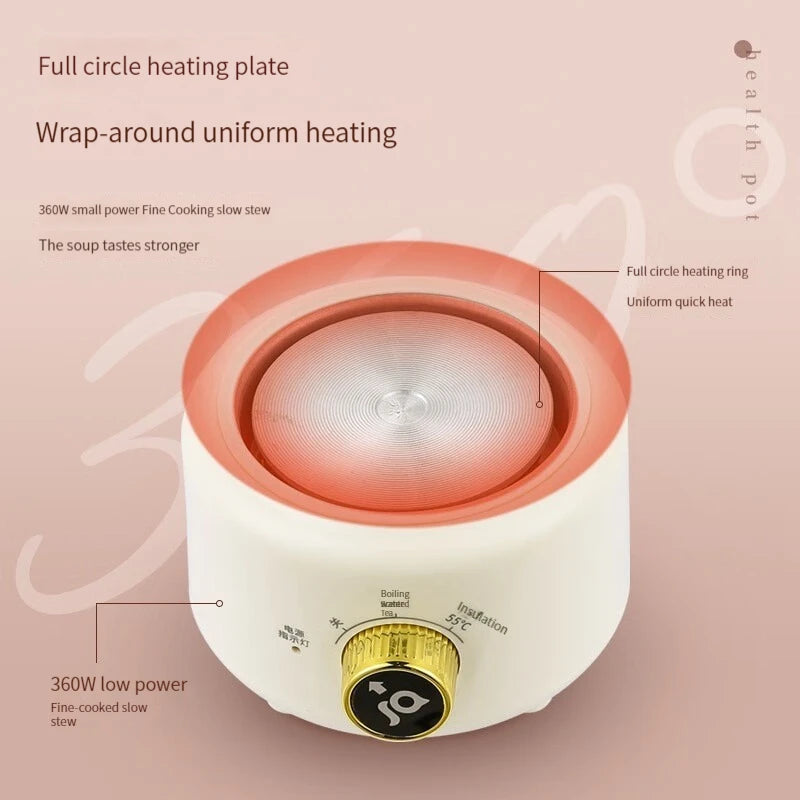 Gesundheitserhaltung Topf, Multi-funktional Haushalt Büro Konstante Temperatur Topf, Klein Glas Vollautomatisch Medizin Topf