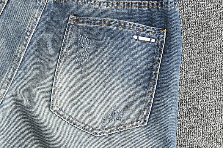 Trendy Men's New Fashion American Style Retro Washed Straight Jeans Loose Casual Trousers