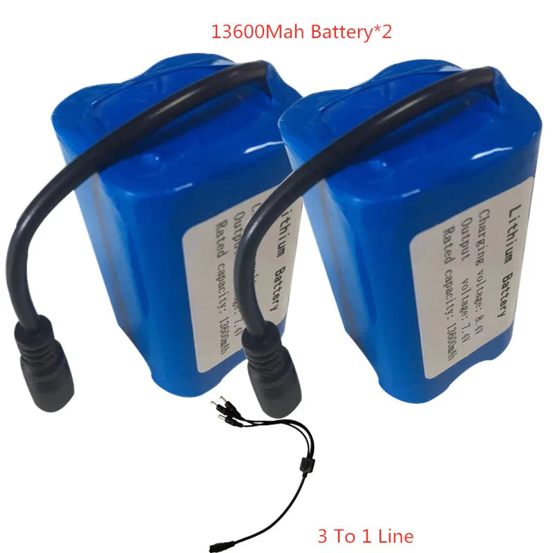 RC-Boot-Akku 2025: 7.4V 13600Mah 6800Mah Battery For V020 V900 2011-5 V007 C18 H18 V18 D18B FX88 - Remote Control RC Fishing Bait Boat Battery Parts Collection