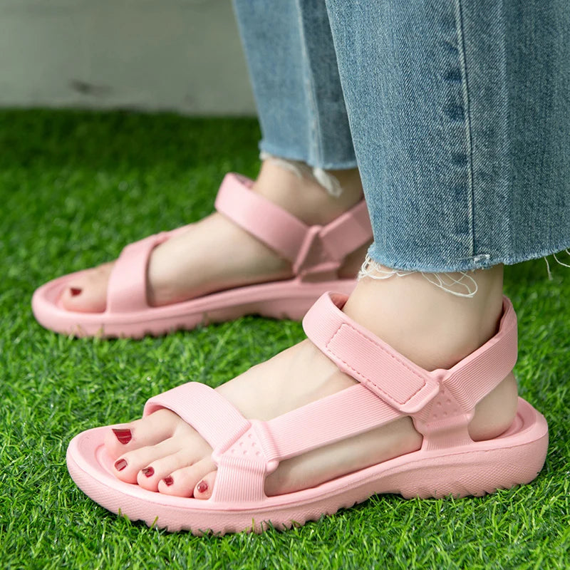 Sommer-Sandalen 2025: Womens Sandals Summer Trend Anti-slip Wear-resistant - Lightweight EVA Flat Sandals Women Outdoor Beach Shoes Collection