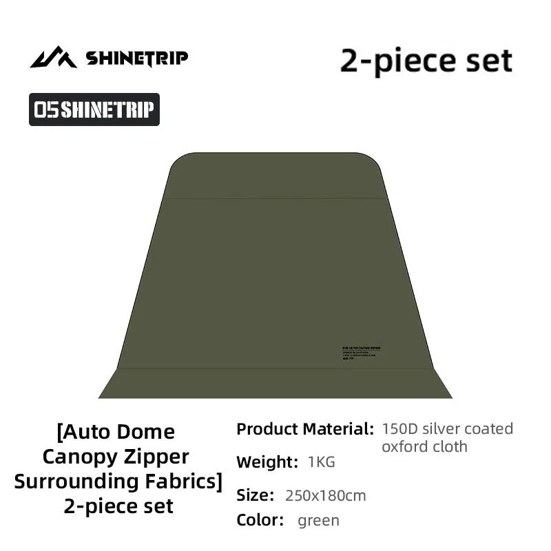 ShineTrip05 Series Oversized Quick Build Waterproof Silver Coated Canopy Sunproof Camping Auto Dome