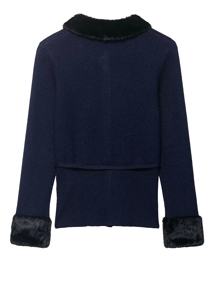 Cardigan CN Jiangsu - cu nasturi și curea, mărimea M, greutate 120-220 grame pe metru pătrat, material tricotat