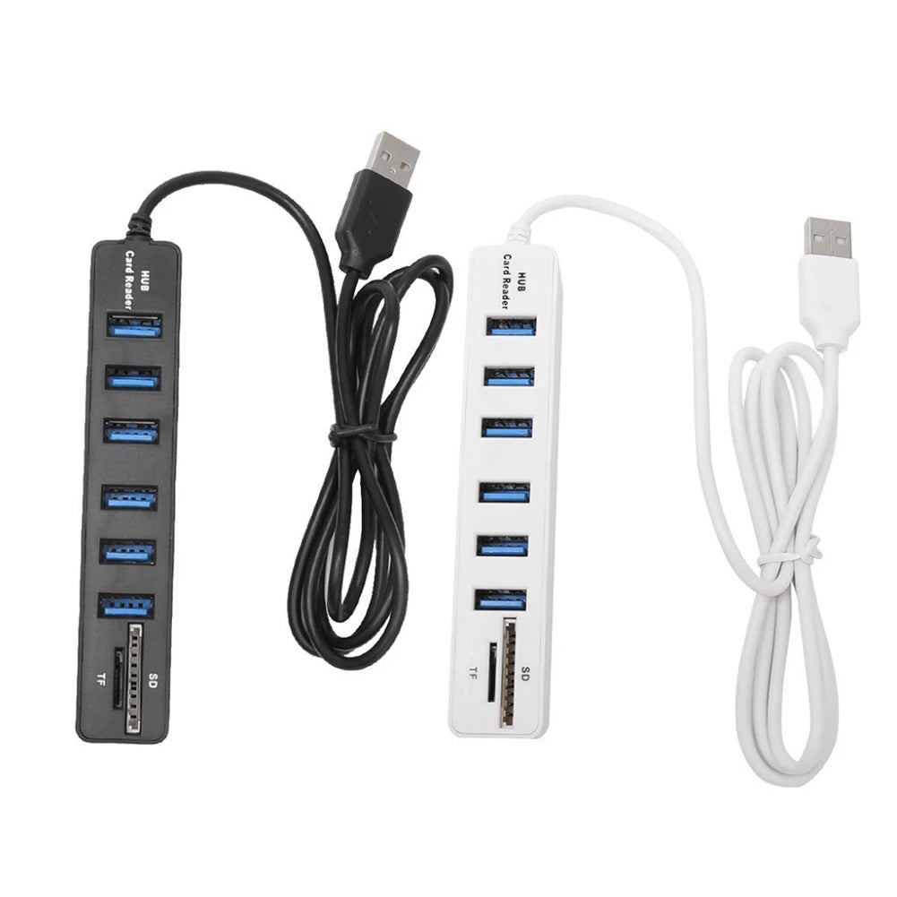 USB-Hub 2025: Hub Multi Splitter 6 Port - High Speed Transmission Memory TF Docking Station Collection