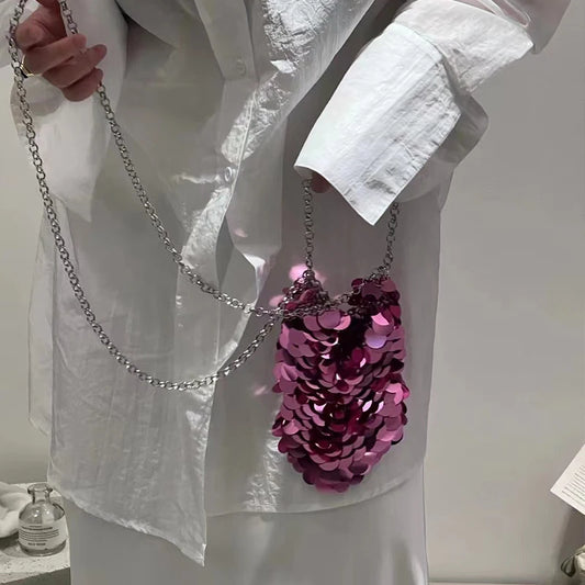 Geantă de mână de lux cu paiete, tip crossbody, pentru femei, de designer, metalice, cu paiete, strălucitoare, pentru petreceri, umăr, seară, portofele