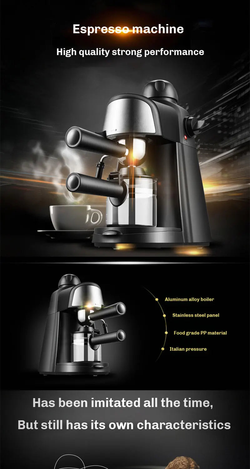 Elektrisch Italienisch Kaffeemaschine 5 Bar Professional Espresso Kaffee Maker Automatisch Semi Automatisch Espresso Cappuccino 220V EU Stecker