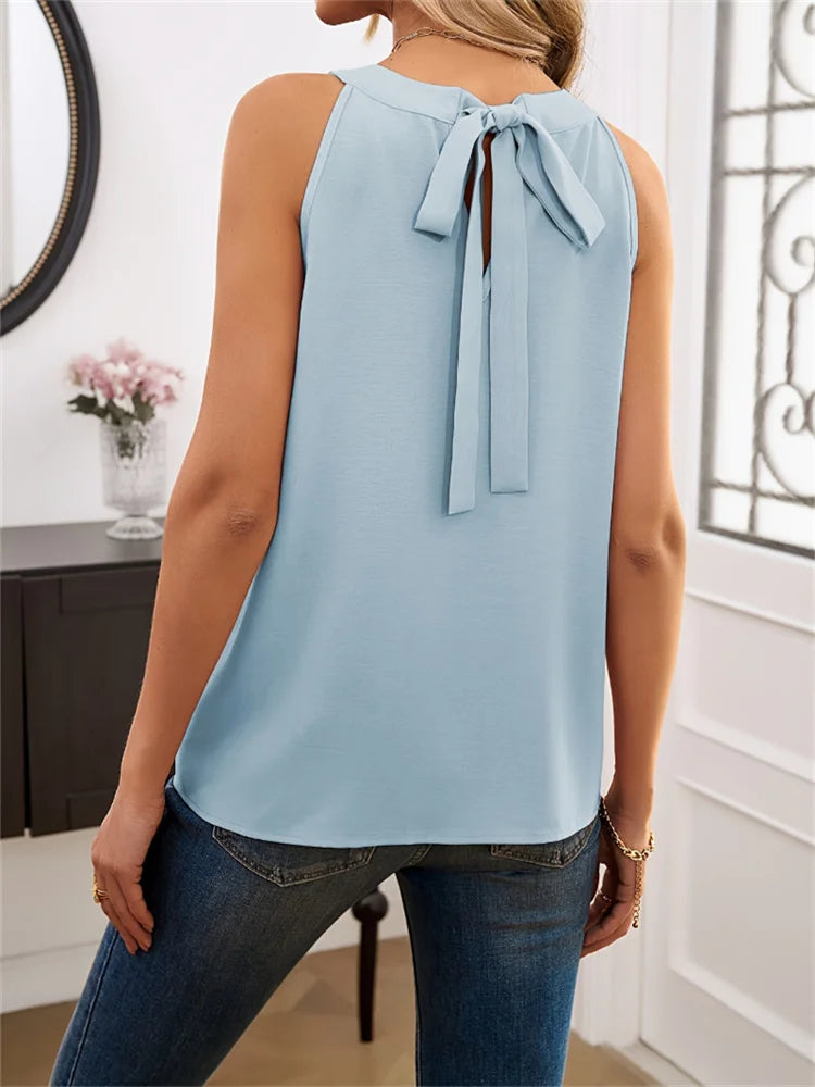 Going Out Summer Tank Tops Women 2024 Elegant Women Thin Tops Basic Casual Tank Top O-neck Tees Sleeveless Black Tops For Women