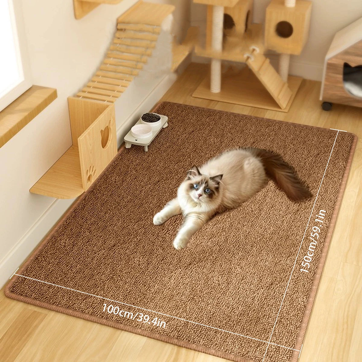 Large Cat Scratching Mat Carpet Non-Slip Pet Bed Mat Sofa Protector Cat Scratcher Anti-Scratch Furniture Protector for Cats