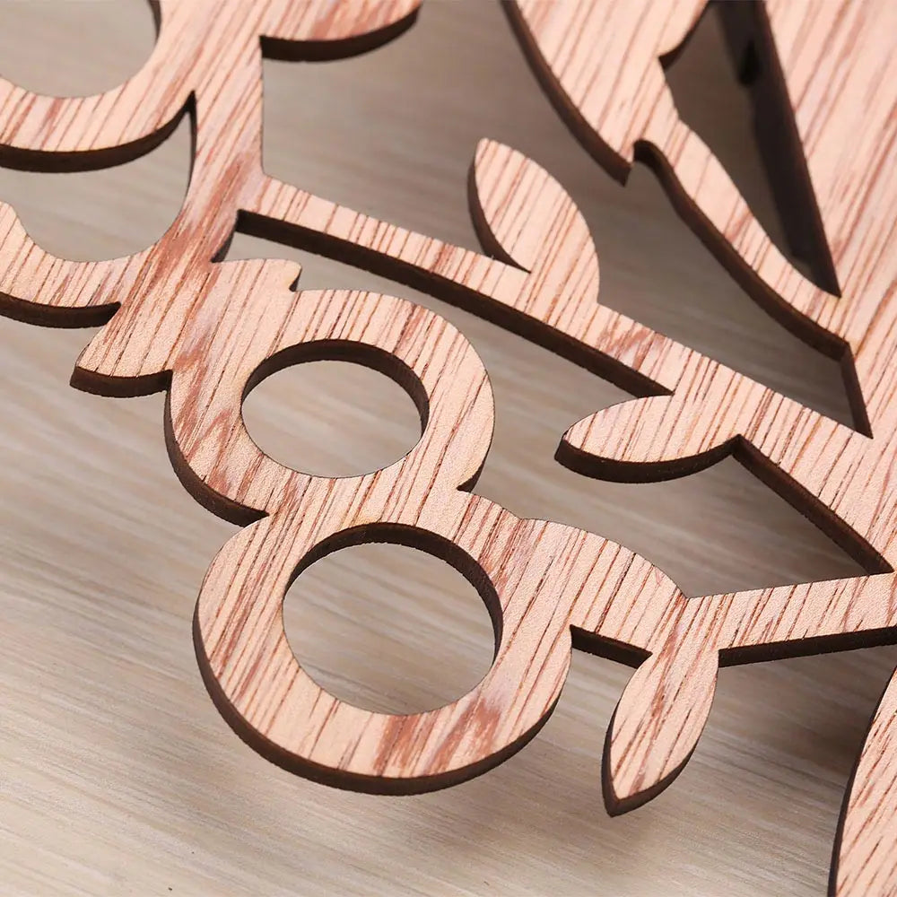 Modern Design Nordic Wall Clock Creative Hollow Design Wooden Birds Wall Clocks Silent Quartz Needle for Living Room Decorations