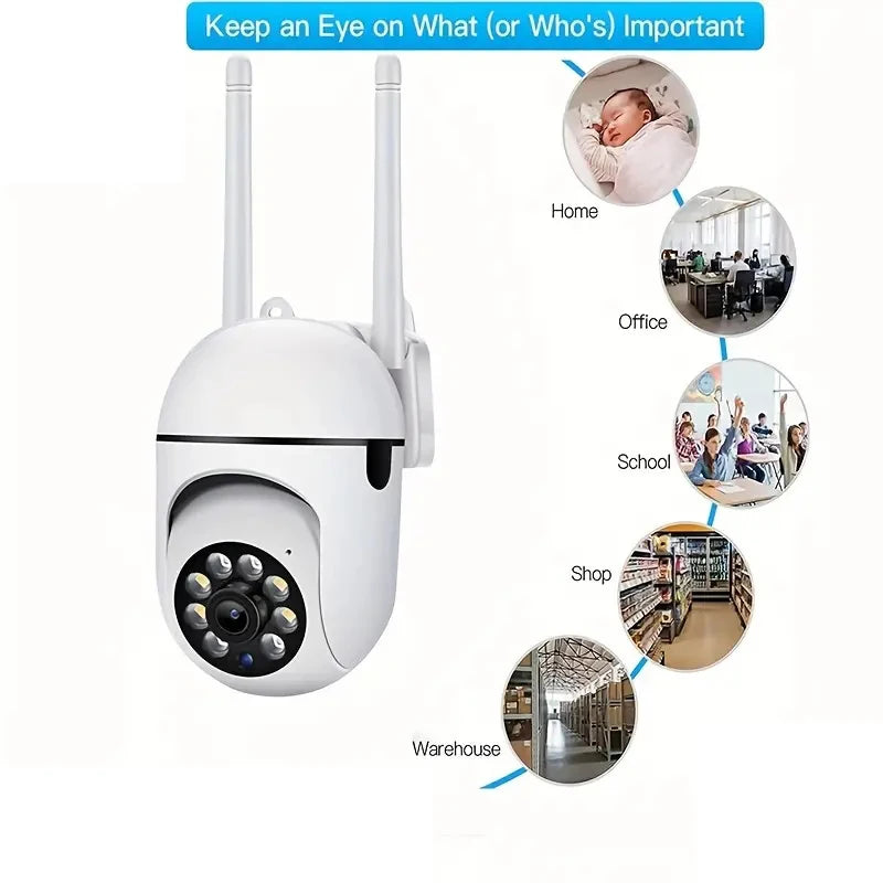 Überwachungskamera 2025: 3MP WiFi Camera Home PTZ IP - Color Night Audio Wireless Surveillance Auto Tracking Collection