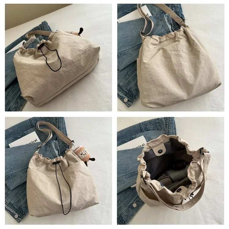 New Large Capacity Versatile Shoulder Bag for Women's Summer Popular Lightweight Shoulder Crossbody Bag Minimalist Tote Handbag