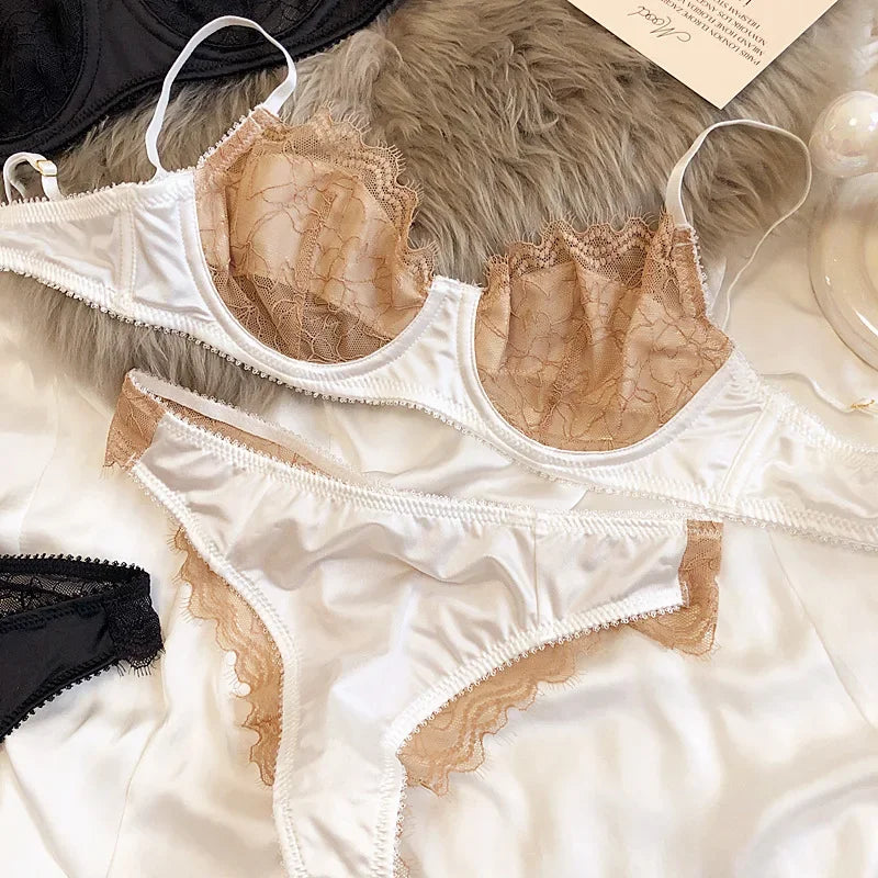 GOGNGTR Ultradünn Spitze - Push Up 3/4 Cup Atmungsaktiv