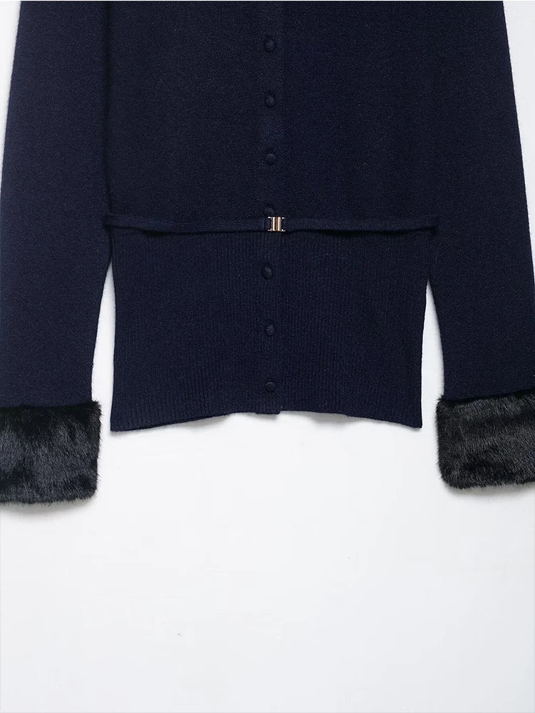 Cardigan CN Jiangsu - cu nasturi și curea, mărimea M, greutate 120-220 grame pe metru pătrat, material tricotat