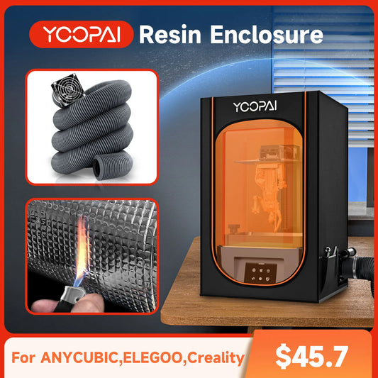 Yoopai Resin Enclosure for 3D printer Resin Enclosure Multifunctional Vented Enclosure Tent Cover 3D printer House 43*45*71cm