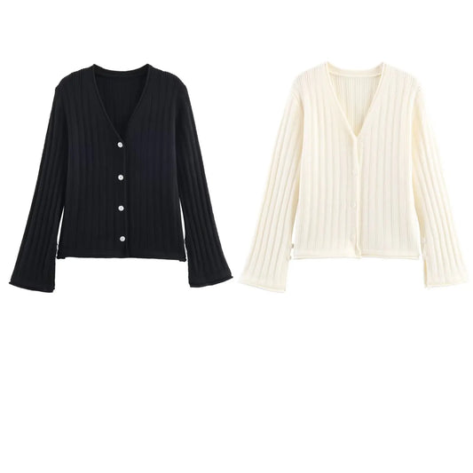 Cardigan CN Jiangsu cu decolteu în V - Închidere cu nasturi, Lungime normală, Greutate material 120-220 g/m²