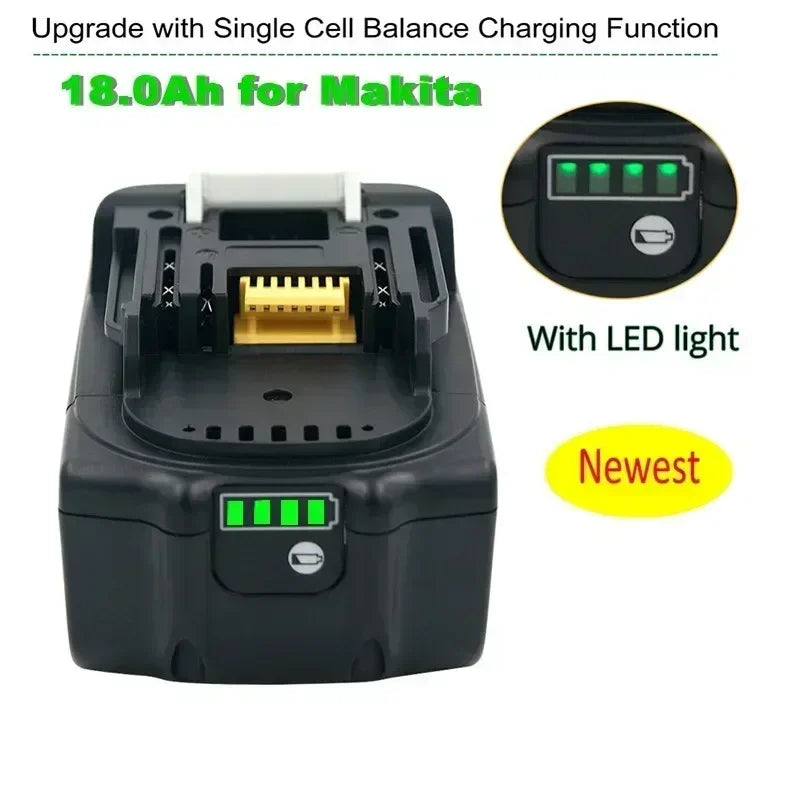 MYFKALA BL1860 Akku 18V 18000mAh Li-Ion - 570g 18650