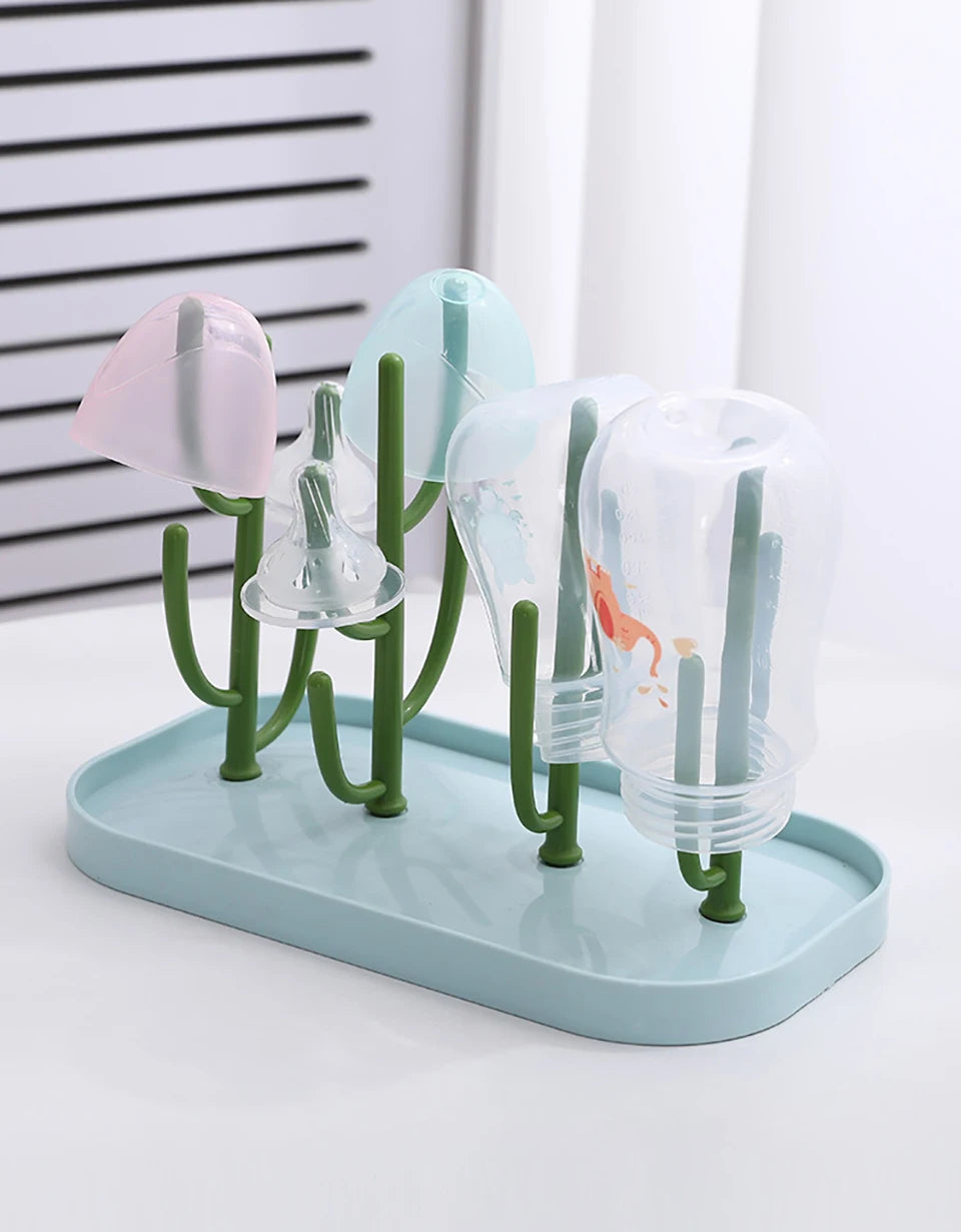 Baby Bottle Drying Racks Pink Beige Feeding Cup Holder Removable Storage Support Drain Rack Bottle Cleaning Drying Machine