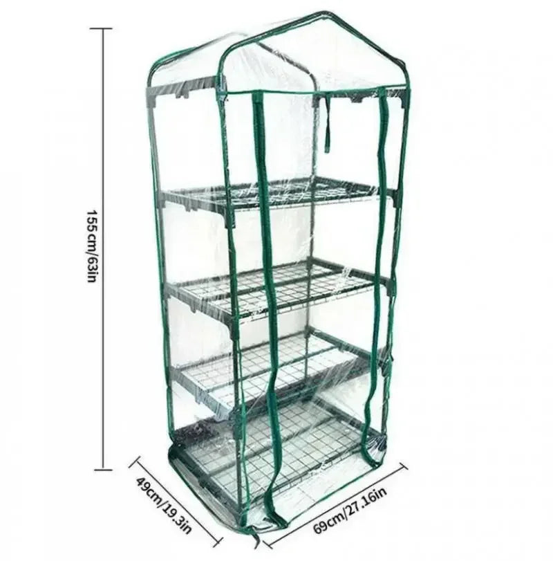 Garden Greenhouse Weatherproof Plant Grow House Cover Transparent Frost Protection Greenhouse Cover with Roll Up Double Zipper