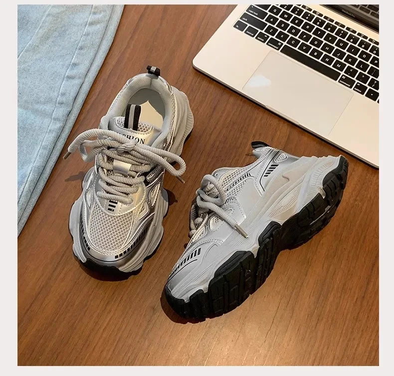 Fashion Platform Sneakers for Women Casual Non Slip Thick Sole Sports Shoes Woman Comfortable Casual Sports Shoes Zapatos Mujer