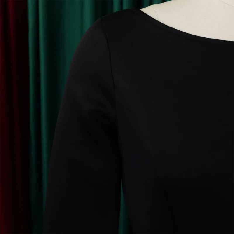 Elegant Women Party Dresses A Line with Waist Belt Three Quarter Sleeves Classy Office Ladies Wedding Guest Gowns Female