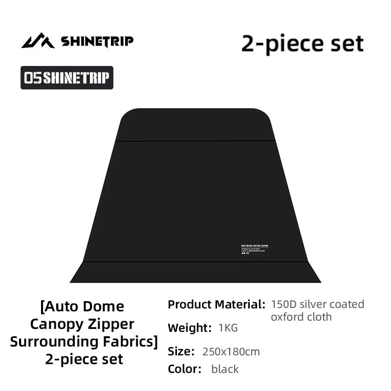 ShineTrip05 Series Oversized Quick Build Waterproof Silver Coated Canopy Sunproof Camping Auto Dome