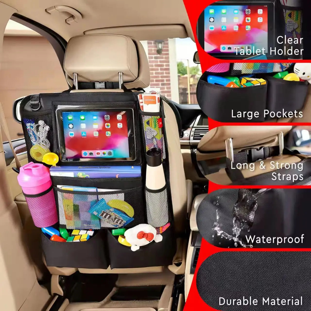 Car Seat Backrest Storage Bag