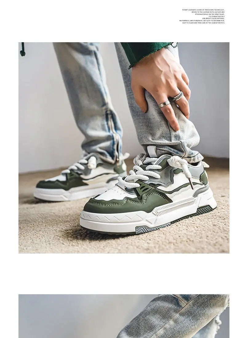 New Shoes Men Spring Male Sneakers Sports Korean Fashion Skateboard Chunky Sole Casual Men's Sneakers Running Brethable Trainers