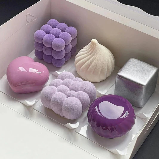 Silicone Pastry Mold 3D French Dessert Mousse Cake Baking Pan Chocolate Candles Soap Fondant Molds DIY Cake Decoration Tools