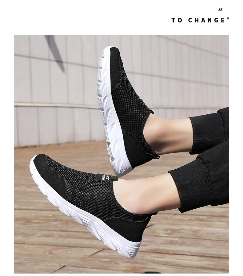 Men's Sneakers Breathable Men Casual Shoes Outdoor Male Slip On Loafers Walking Sneakers Tennis For Men