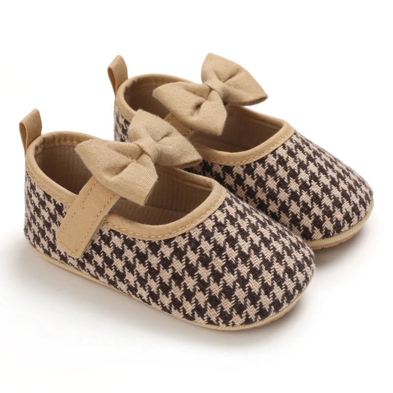 Frühling Herbst Neuer Stil Kleine Duft Gitter Prinzessin Schuhe 2025 - Neugeborene Baby Mädchen Gummisohle Rutschfest Erste Laufschuhe