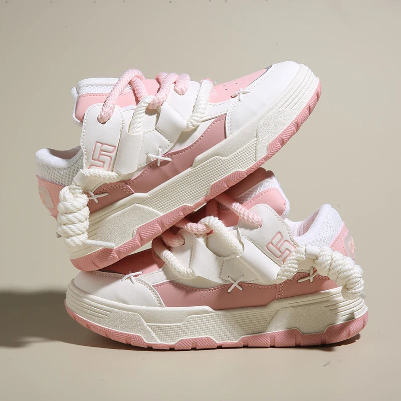 New Women Shoes Fashion Platform Sneakers Ladies Spring Flats Thick Soled Casual Running Shoes for Woman Size 35-42