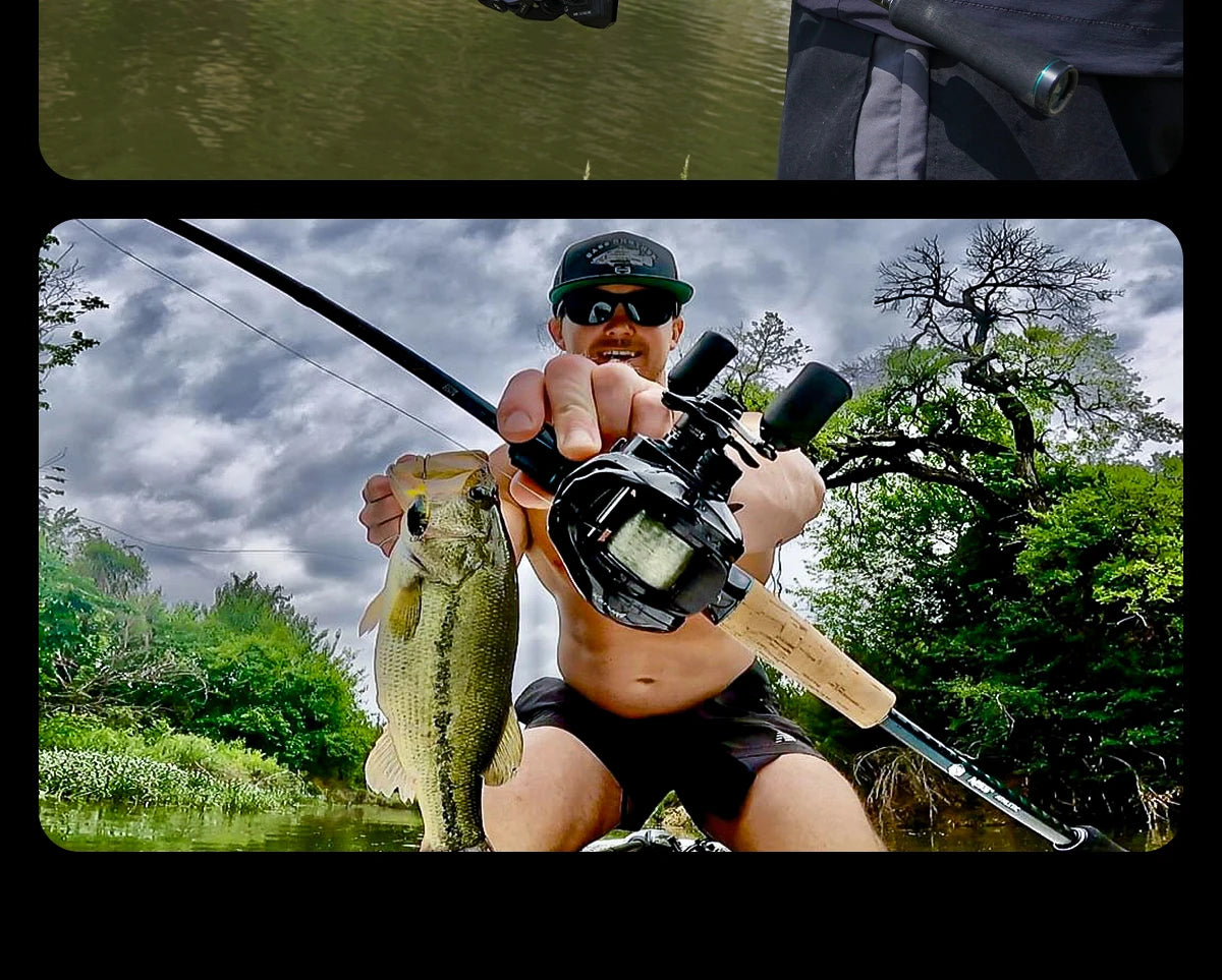 HANDING Magic L Angelrute 1,98-2,44m - Carbon Spinn & Casting Rute für Barsch