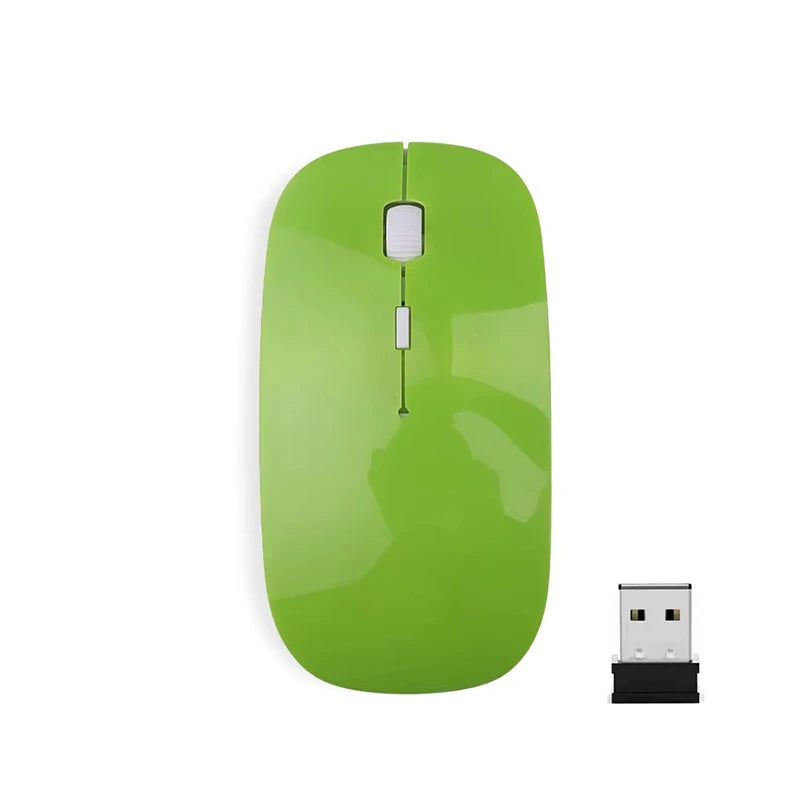 Slim Wireless Mouse 2.4GHz Optical Mice 1600DPI USB Receiver Gamer Office Thin Mouse Ergonomic Design Mice For PC Laptop Desktop