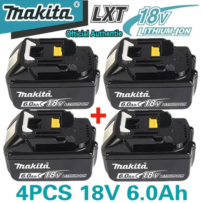 Batería Makita genuina de 18V, batería de herramientas eléctricas recargable de 6Ah, 18V makita con reemplazo de iones de litio