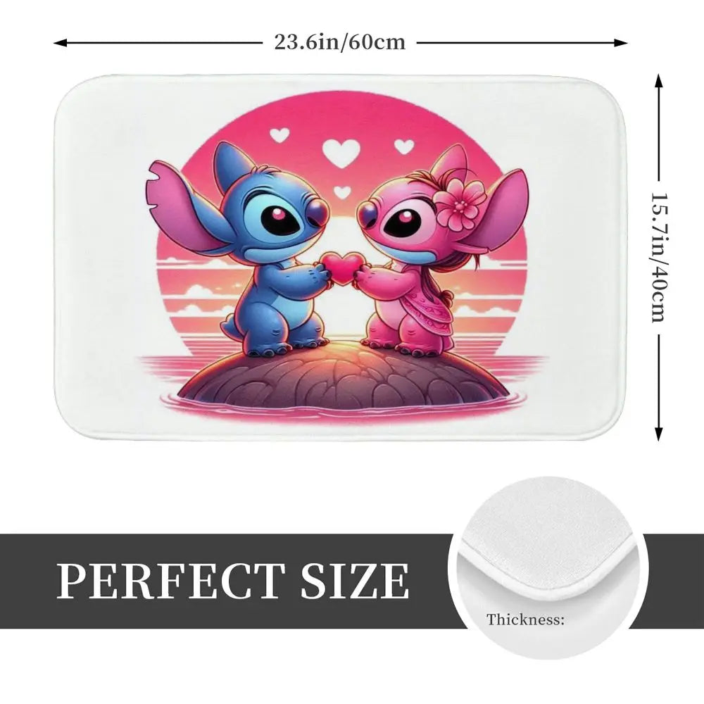 Custom Cartoon Stitch Floor Door Kitchen Bathroom Mat Anti-Slip Outdoor Doormat Bedroom Balcony Entrance Rug Carpet Footpad