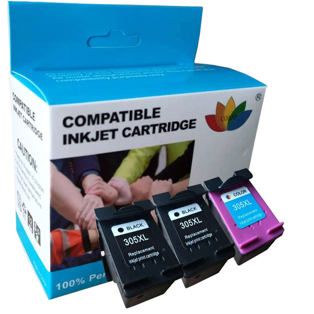 COAAP 305XL Refilled Ink Cartridge Replacement for HP 305 XL HP305 DeskJet 2710 2720 4110 4120 4130 ENVY 6010 6020 6030 6420