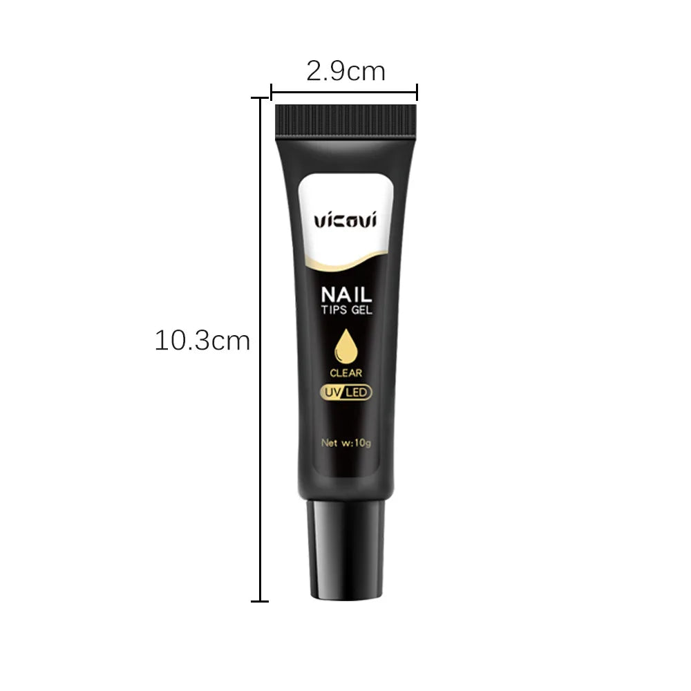 UV/LED Nail Tips Glue Gel for False Nails UV Strong Ahesive Solid Tube Nail Tip Glue Gel Polish Bonder Manicure Supplies