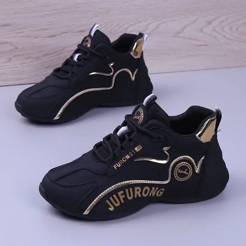 Man 2024 Luxury Sneakers Sports Shoe Women Casual Sneakers Chunky Sneakers Couples New Designer Soft-soled Leather Running Shoes