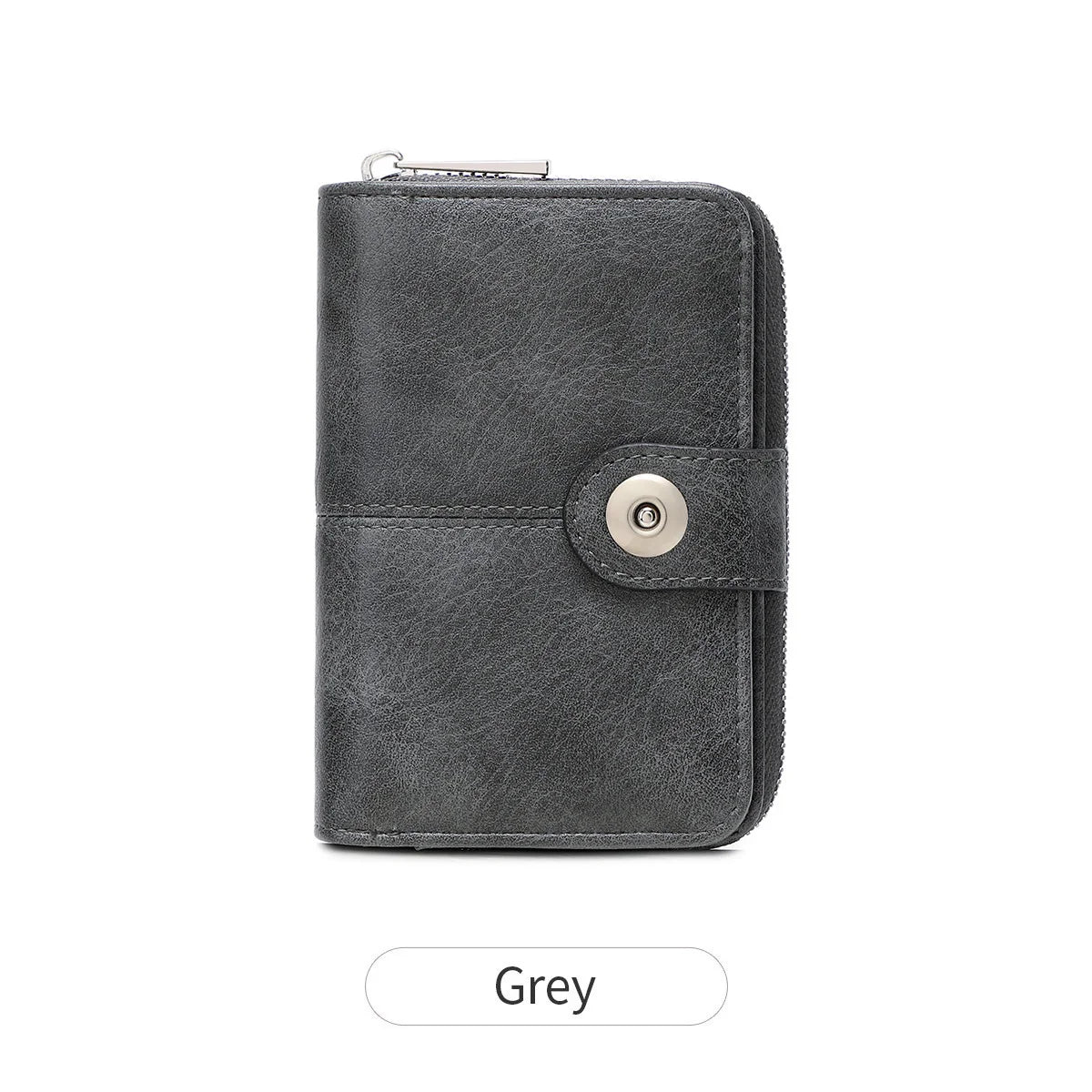 Neue Frauen Geldbörse Retro Dreifach RFID Schutz Kurz Stylish Design Große Kapazität Reißverschluss Schnalle