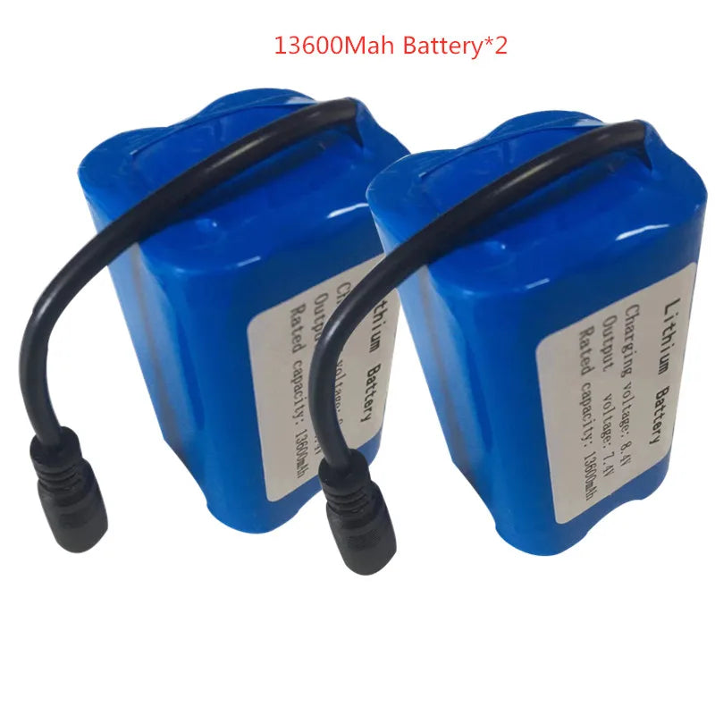 RC-Boot-Akku 2025: 7.4V 13600Mah 6800Mah Battery For V020 V900 2011-5 V007 C18 H18 V18 D18B FX88 - Remote Control RC Fishing Bait Boat Battery Parts Collection