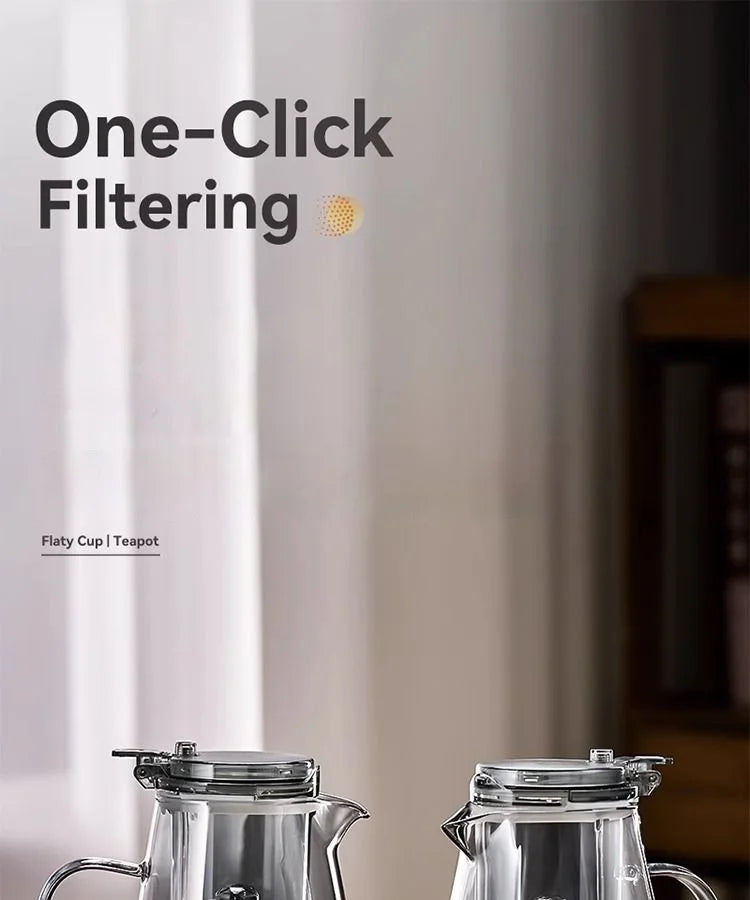 GIANXI Glass Teapot And Pot Household Tea Set Teapot Heat-resistant Tea Water Separation Filter Flower Teapot Glass Teapot