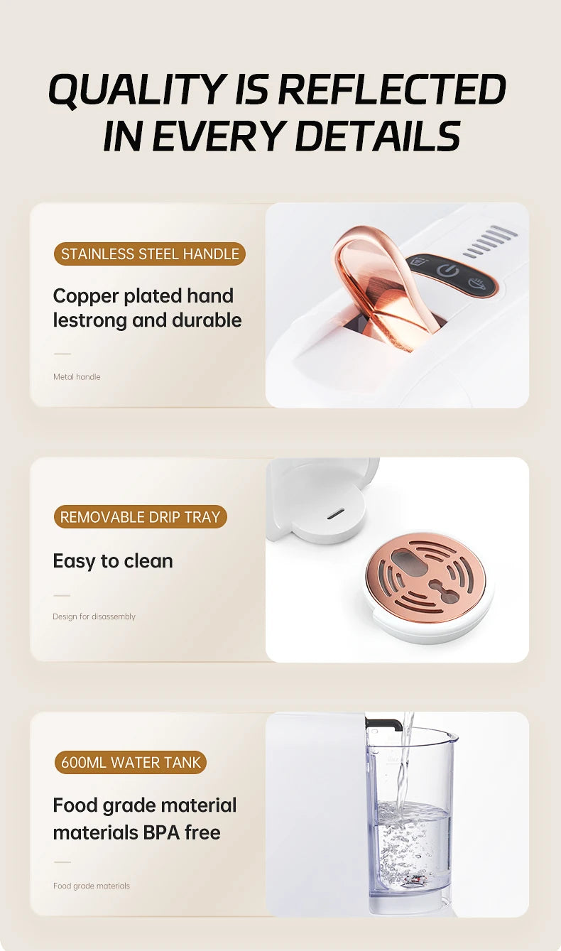 Cafelffe 5 in 1 Multiple Capsule Coffee Machine Hot/Cold DG Cappuccino Nespresso Capsule ESE Pod Ground Coffee Cafeteria 19Bar