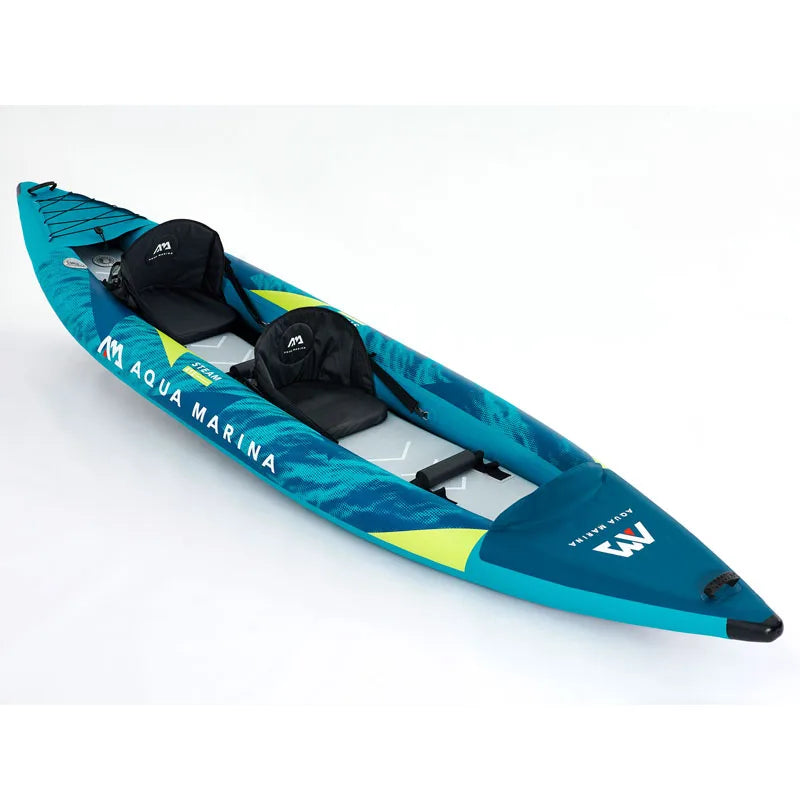 AQUA MARINA 1 2 person inflatable boat sport kayak model STEAM canoe pvc dinghy raft pump seat drop stitch floor laminated PVC