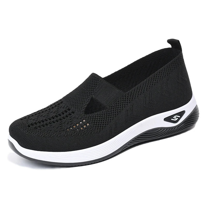 Women Wedges Sneakers High Quality Shoes Slip On Flats Men Loafers Breathable Mesh Running Sneakers Ladies Sport Shoes