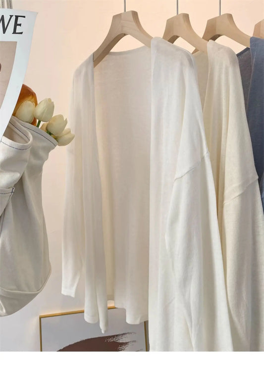 Cardigan LovelyRoyalCN Tricotat de Vară - Mărime M, Material Bumbac, Culoare Caisă